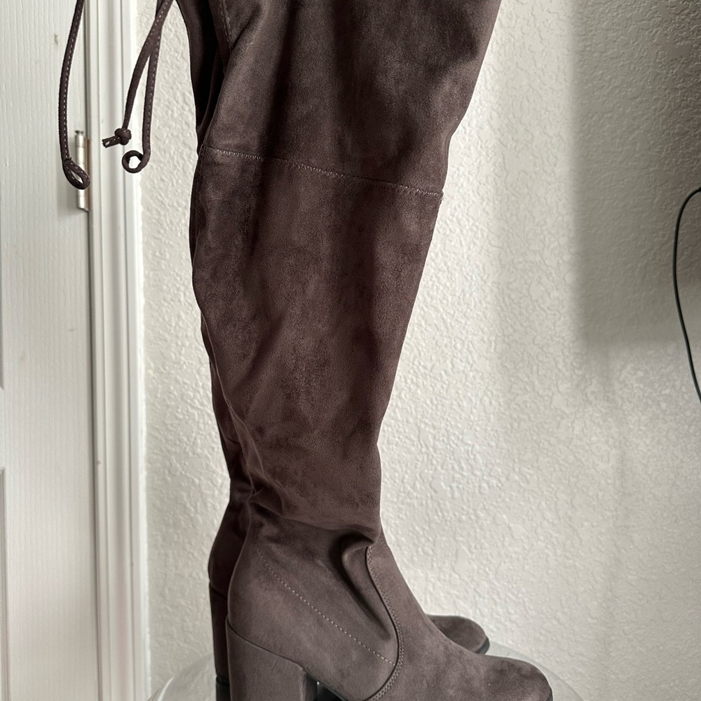 Unisa Dark Brown Over-the-Knee Boots